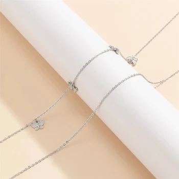 Sexy Double Thin Chain Women's Waist Chain Charming Butterfly Stainless Steel Belly Chain Summer Beach Bikini Body Jewelry 5
