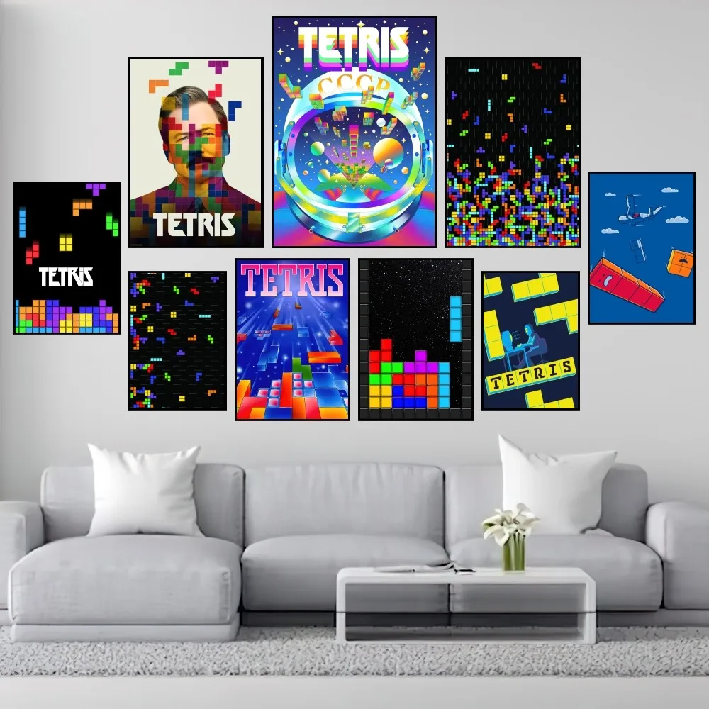 Gioco T-Tetris Block Poster Stampe Pittura Murale Camera Da Letto Soggiorno Decorazione Ufficio Piccolo