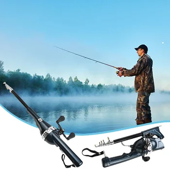 Folding Fishing Rod Telescopic Fishing Pole with Reel Line Spinning Rod Carbon Fiber for Outdoor Fishing Gifts for Men 3