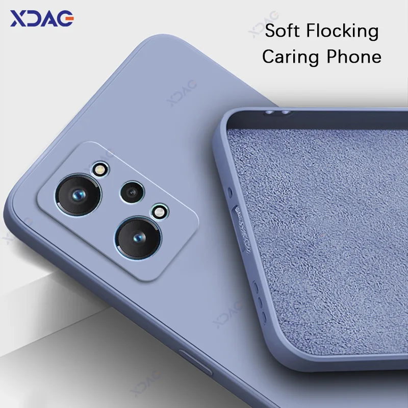 Luxurious Dual Liner Protective Phone Case - Square Liquid Silicone Shield Cover