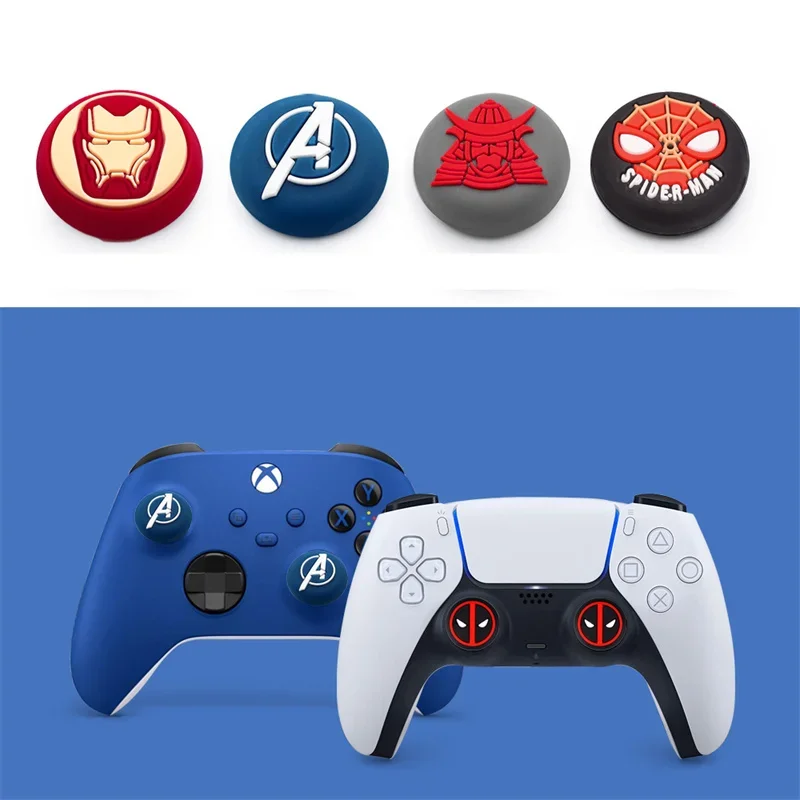 

1pair Marvel Spiderman Silicone Thumb Stick Grip Cap Joystick Cover Playstation PS2 3 4 5 Xbox Thumbstick Controller Accessories