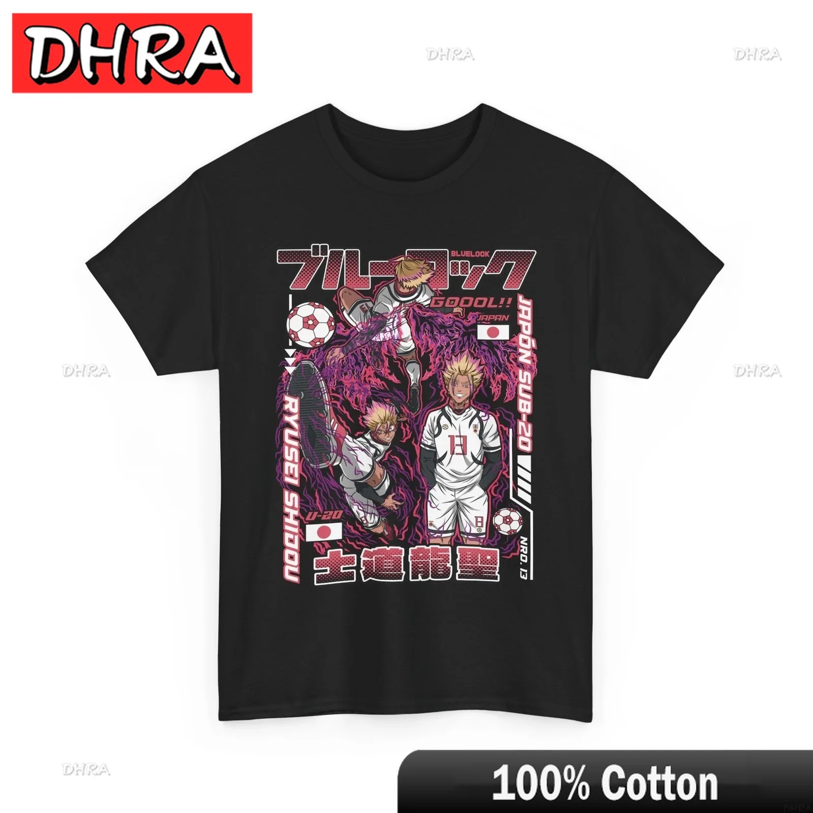 Unisex Blue Lock Anime Graphic Cotton Tee - Short Sleeve Summer Top