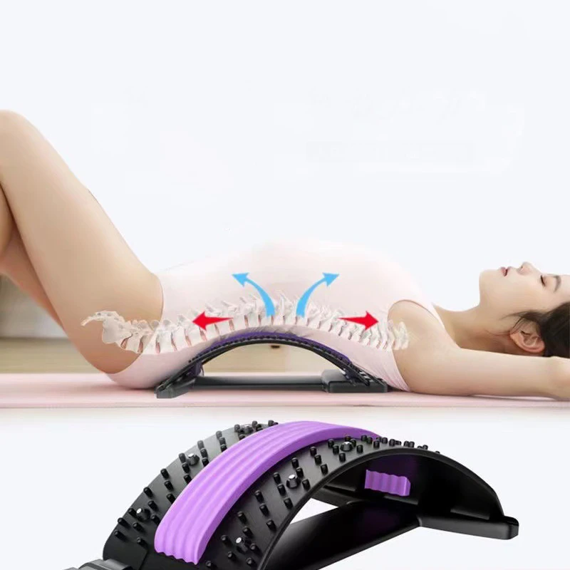 1PC Back Stretcher Multi-Level Adjustable Massager Waist Neck Fitness Lumbar Cervical Spine Cervical Spine Support Massager cervical spine massager lumbar massager
