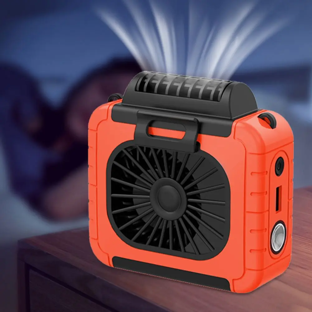 Summer USB Portable Hanging Waist Fan with Recharge Battery Wearable Electric Fan Handheld Air Conditioner Outdoors Travel