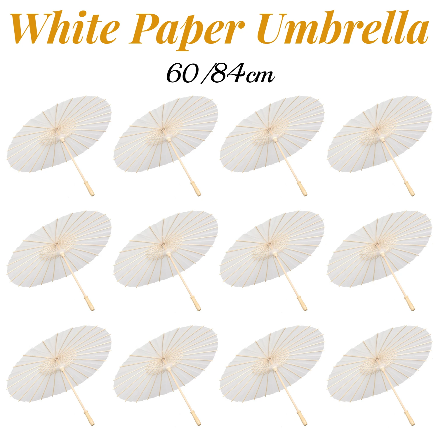 Paper Parasol Wedding Paper Umbrella Party Favor 60/80cm White Umbrellas for Bridal Shower Centerpieces Photo Props 5/12/16PCS automatic umbrella capsule umbrella sun umbrella folding umbrella lace umbrella umbrella cover