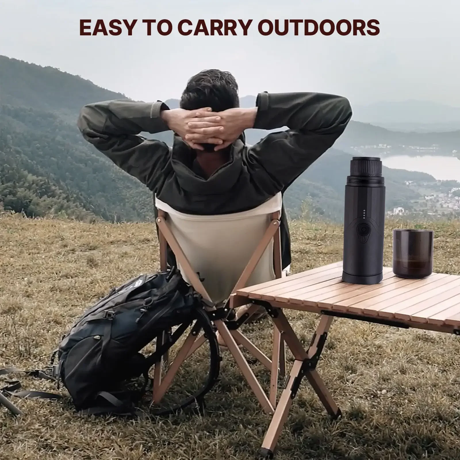 2024 Fully Automatic Portable Coffee Maker with USB Power One-Click Extraction Aluminum OEM Coffee New Design 6