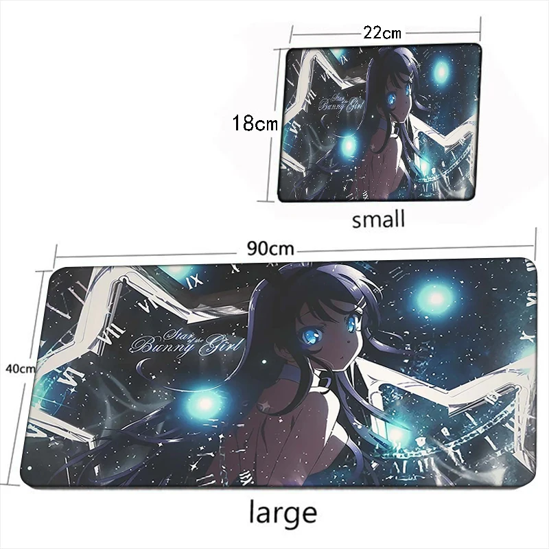 thumbnail image 1 of Alfombrilla de ratón Sakurajima Mai de conejito Xxl, accesorios para juegos, teclado, escritorio, ordenador, PC, Gamer, gabinete, alfombra, alfombrilla para ratón grande, 1 of 5