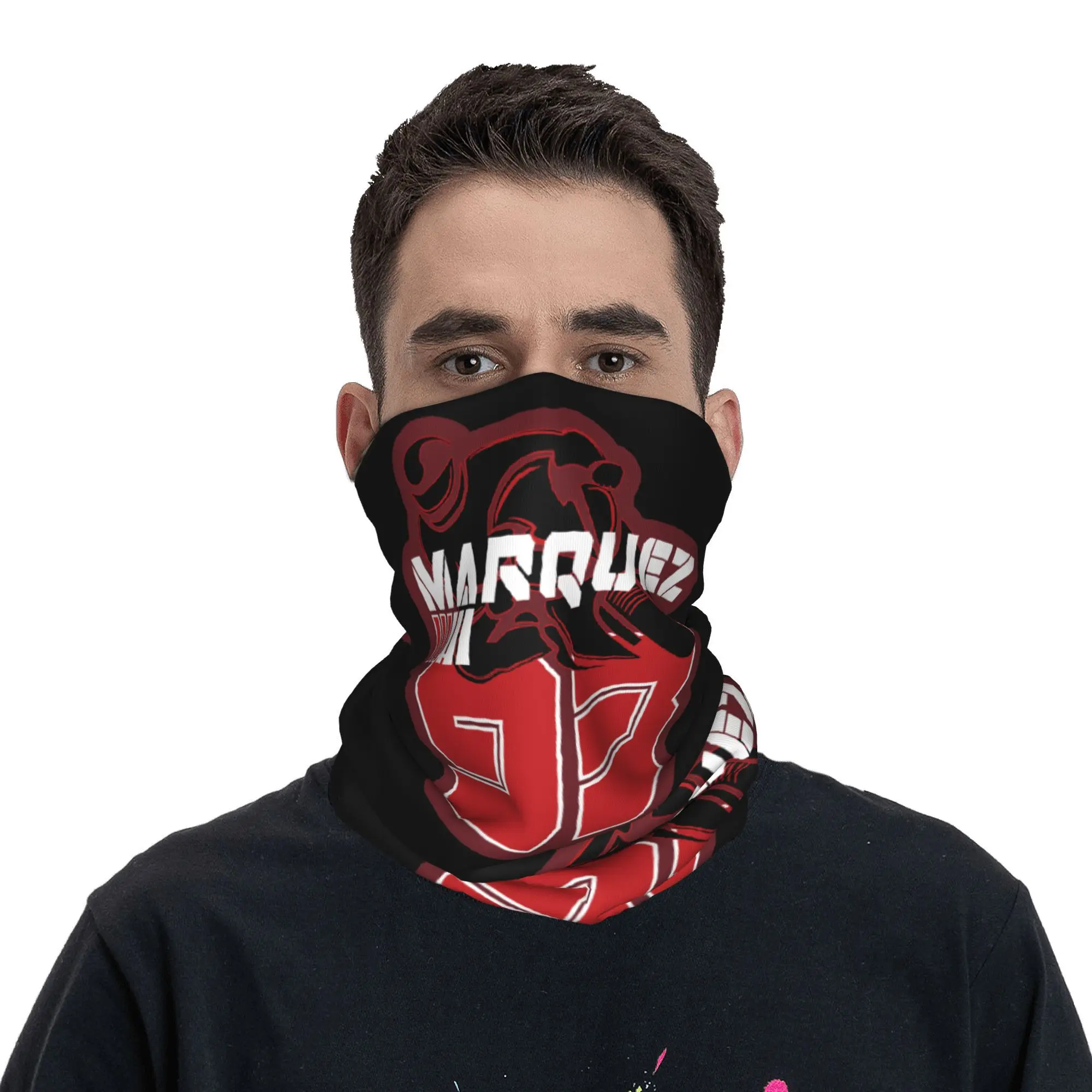 Motor-Marquezs Marxs 93 Bandana Neck Gaiter for Ski Running Men Women Wrap Scarf Headband Warmer