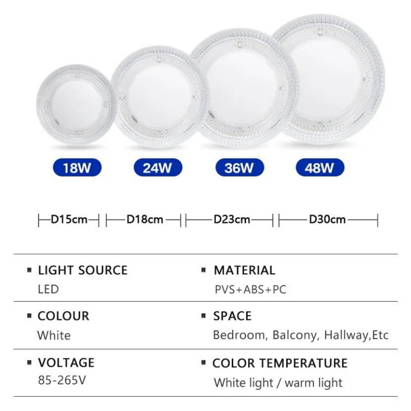 Circular LED Ceiling Light Modern Creative Crystal Light Living Room Bedroom Corridor Interior Decoration Light AC85-265V - Image 6