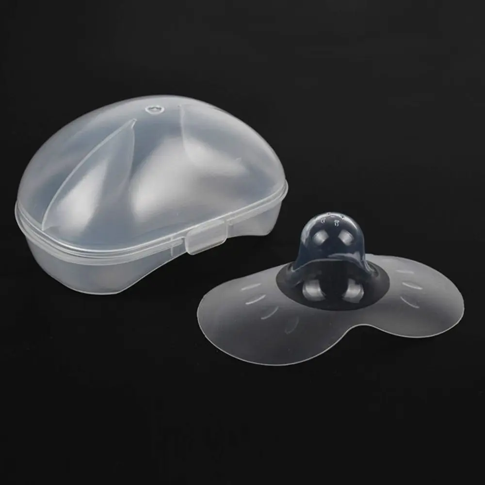 

Breastfeeding Nipple Protectors S/M/L With Clear Carrying Case Nipple Shields Silicone Baby Feeding Nipple Cover Mothers