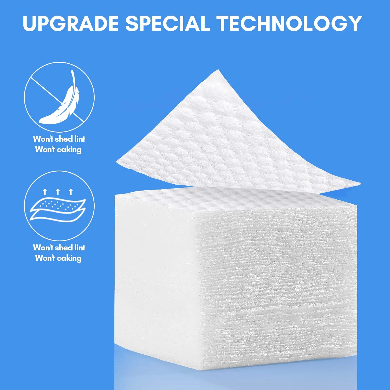 Makartt Lint Free Nail Wipes, AB Side Design Super Absorbent Cotton Pads 450PCS for Soak Off Gel Nail Polish Remover 2