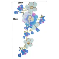 1Pc Large Flower Embroidery Applique – 56x36cm Sew-On Patch for Wedding Dress, Gown, DIY Clothing & Craft Accessories - Image 6
