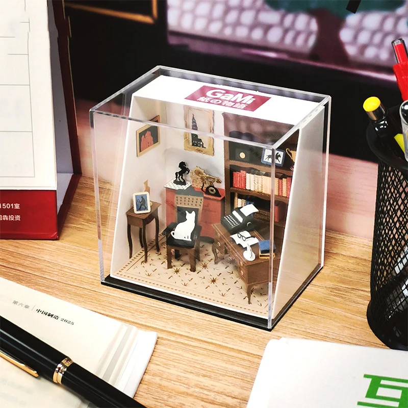 Casa Delle Bambole Fai-Da-Te Modello Di Carta 3D Puzzle Studio Di Felicità Creativa Case Delle Bambole Assemblate Giocattoli Per Bambini Regalo Di Com