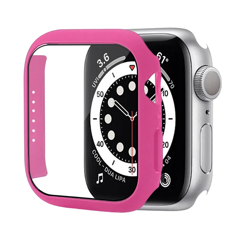 Premium Glass Cover & Screen Protector for Apple Watch - Durable PC Bumper Enclosure