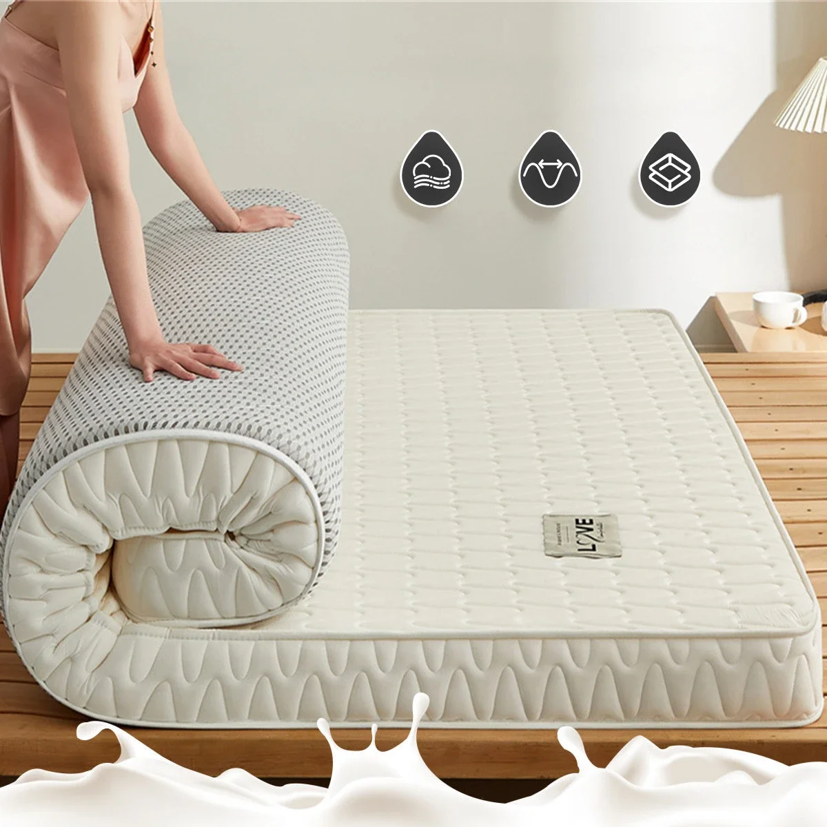 

Coconut Mattress Cushion for Home Thickened Couple Bed Mattress for Student Dormitory Single Tatami Mat for Rental Product