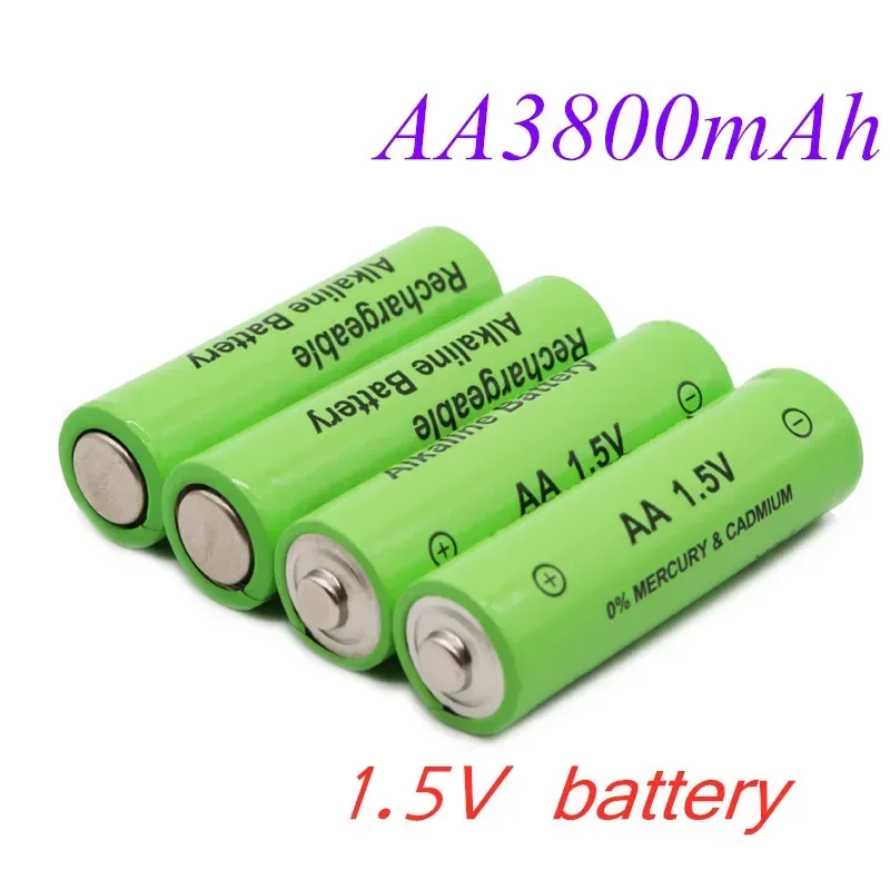 

New Tag 3800MAH rechargeable battery AA1.5 V 3800mah chargeable For Clock Toys Flashlight Remote Control Camera battery+charger