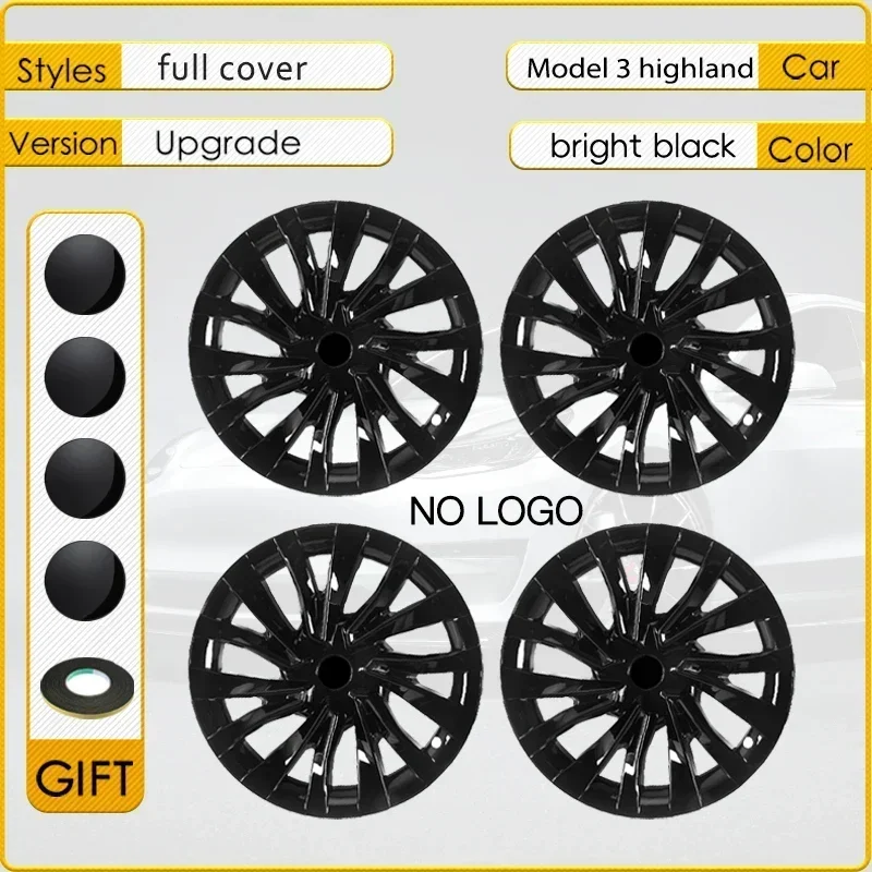 Enjoliveurs Tesla Model 3 18 Pouces BASENOR - Style Nova Wheels | Argent | ABS | Compatible 2024-2025 | Protection Jantes