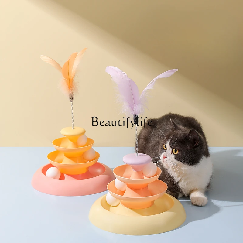 

Cat Turntable Toy Self-Hi Relieving Stuffy Cat Teaser Pet Supplies
