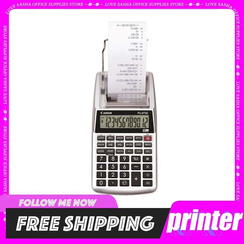 Calculadora De Impressão De Mesa Monocromática, bateria E DC, Escritório De Dupla Finalidade Suppl, Desktop Pequeno