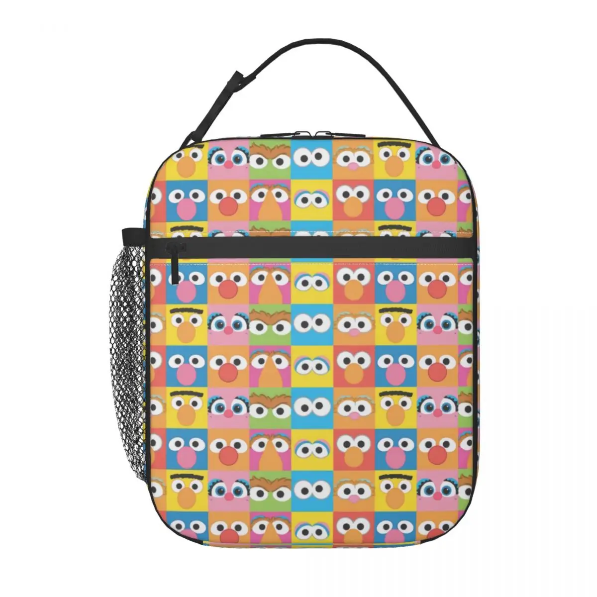 Divertente Happy Cookie Monster Cartoon Sesames Street Borse Per Il Pranzo Isolate Per L'Ufficio Scolastico Resuable Thermal Cooler Bento Box Women