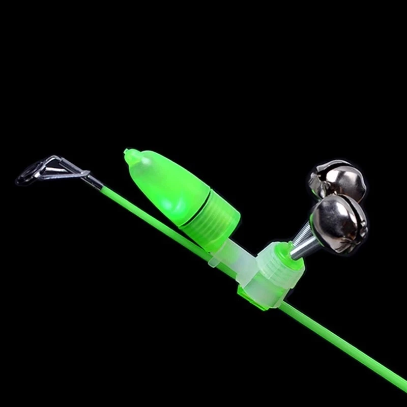 

1pcs Fishing Bite Alarms Fishing Rod Bell Rod Clamp Tip Clip Bells Ring Fishing Accessory Outdoor Night Fishing Light