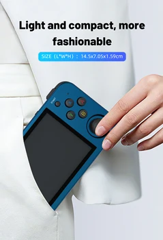 ANBERNIC RG353M Handheld Game Console Aluminium Alloy CNC Support Dual OS Android 11+Linux, 5G WiFi 4.2 Bluetooth 3.5 Inch IPS 5
