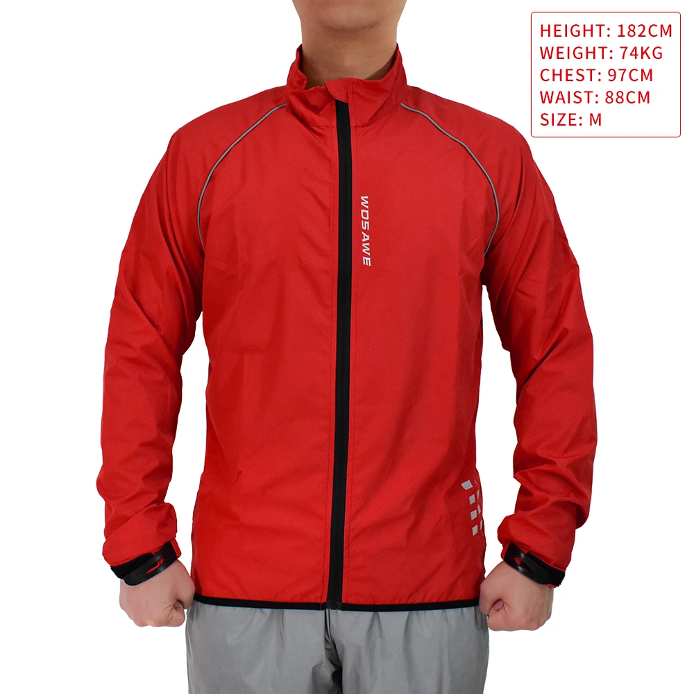 Reflective Portable Cycling Jacket Windproof Waterproof Mountain Bike MTB Wind Coat Running Riding Bicycle Windbreaker Cycling Jacket Cycling Clothes Reflective Jacket