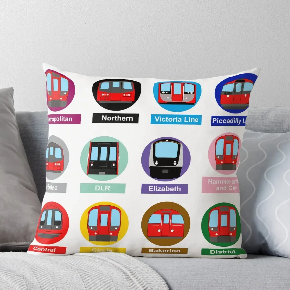 

London subway roundels Throw Pillow Cushion Covers For Living Room pillow cover christmas