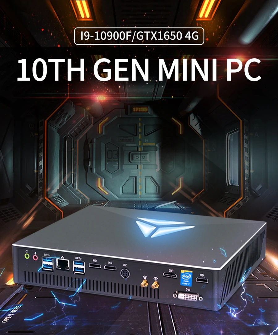 10th Gen Desktop Gaming PC - Intel Core i9 10900F/i7 10700F, GTX 1650 4G, Mini Computadora, M.2 NVMe SSD, Win10 Pro, AC WiFi Description Image.This Product Can Be Found With The Tag Names Barebone Mini PC, Computer Office, Gaming pc