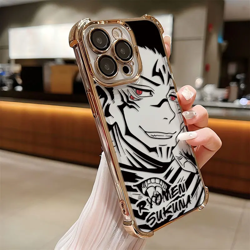 Anime Jujutsu Kaisen Gojo Plating Phone Case Cover