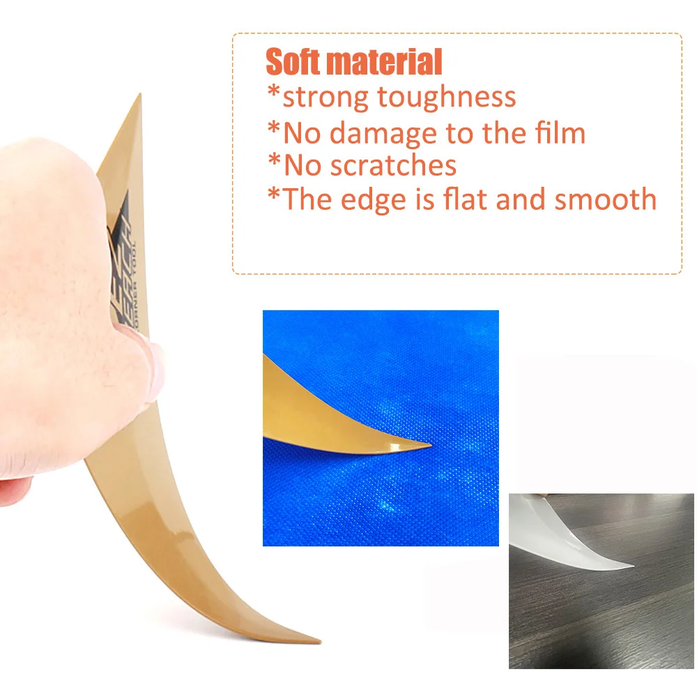 TOFAR Soft Triangle Go Corner Squeegee Vinyl Car Wrap Window Tinting Scraper Carbon Film Edge Installation Tucking Tool 5pcs