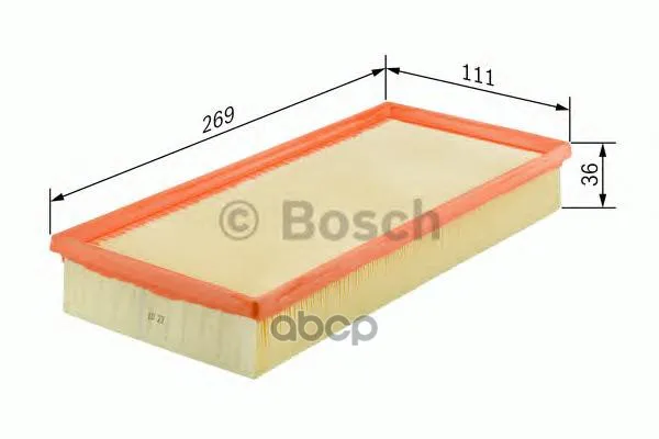 F 026 400 144_фильтр воздушный! 269x111x36\ Smart Fortwo 1.0i/Turbo/0.8CDi 07 Bosch арт. F026400144 | Автомобили и