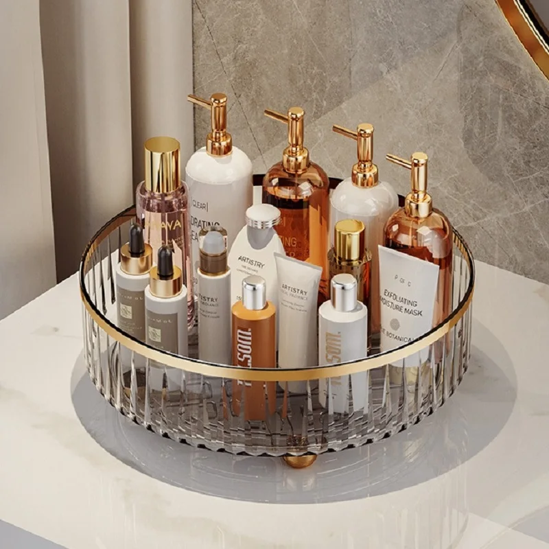 Spice Rack Rotating Tray Pantry Cabinet Turntable With Base Storage Bin Kitchen Organizer for Seasoning Cosmetic Storage Box