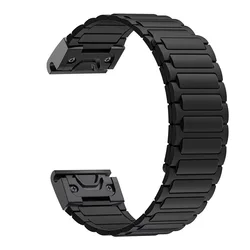 Durable Quick Fit Silicone Strap - 26mm Adjustable Band - Quick Fit 22MM (Black - B)