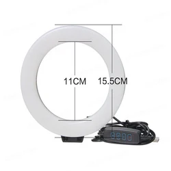 Portable LED Ring Light with Adjustable Tripod for Photography and Selfies (Only lamp)