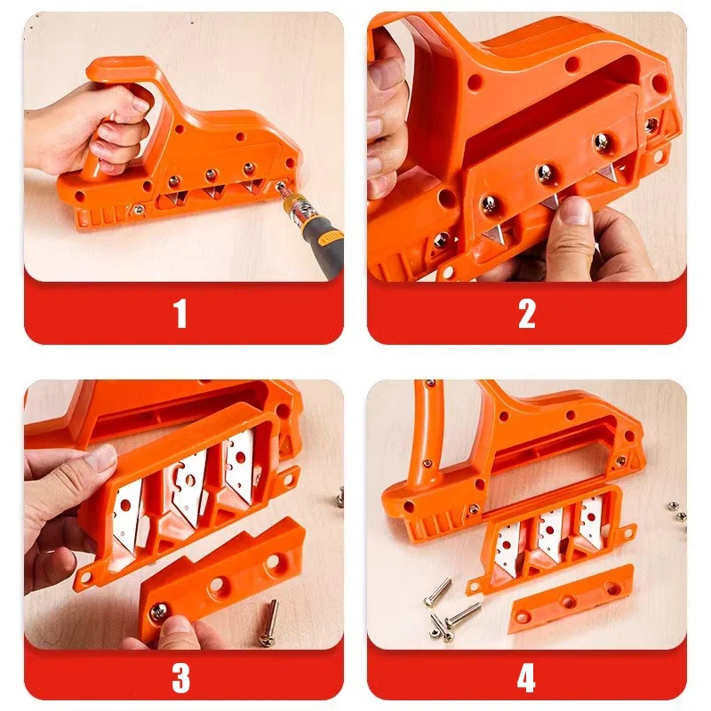 Plasterboard Quick Cutter Replace Blade Gypsum Board Hand Plane Drywall Edge Chamfer 45°/60° Woodworking Trimmer Accessories