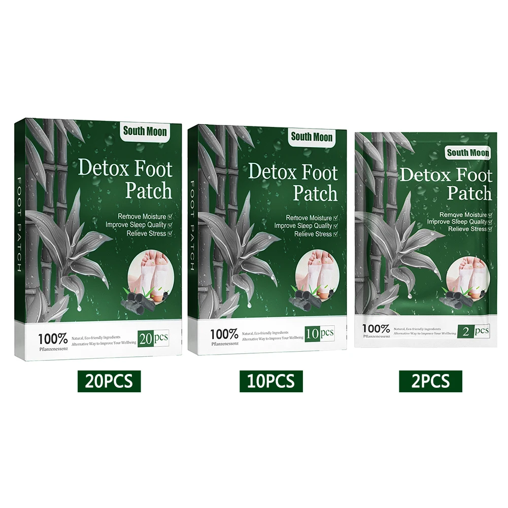 Detox Foot Patches Pads Natural Herbal Stress Relief Feet Body Toxins Detoxification Cleansing Pad Health Care Foot Stick