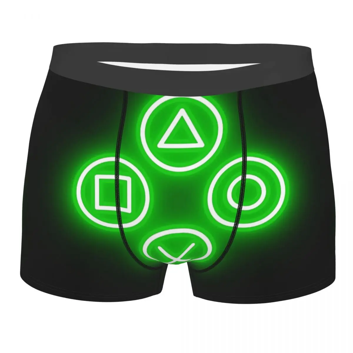 Console Neon Buttons (green) Man's Boxer Briefs Underwear Highly Breathable Top Quality Birthday Gifts