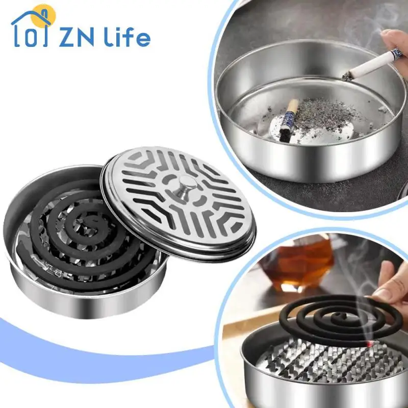 

Anti-mosquito Useful Home Hotel Durable Porta Mosquito Coil Mosquito Coil Holder Stainless Steel Round Rack Plate Hotel Durable