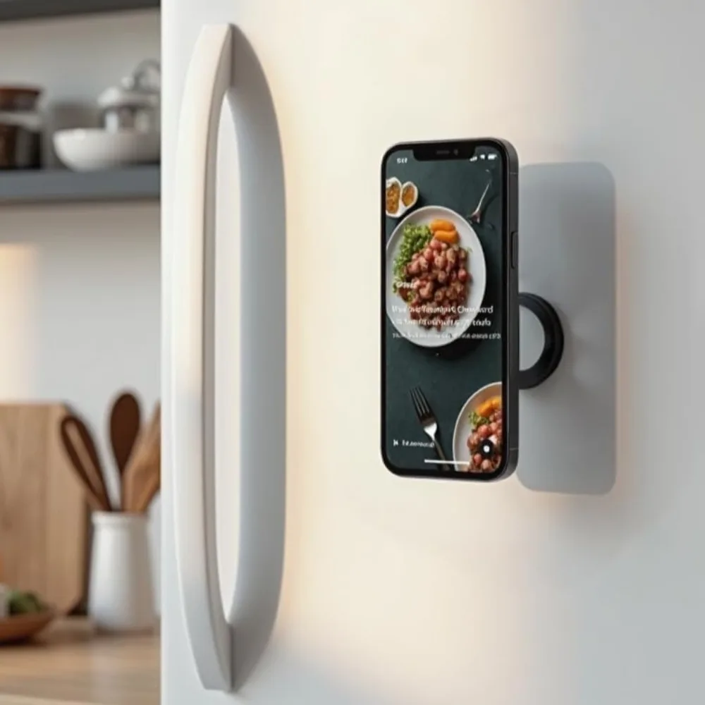 Dual Magnetic Phone Holder Stand, 360° Rotating Foldable For MagSafe Mount Portable Desktop & Car Use For iPhone 12/13/14/15/16