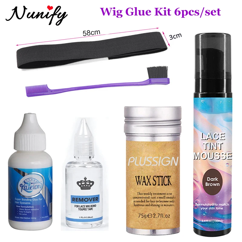 Wig Installation Kit For Lace Front Wigs Everything To Lay A Wig Melting  Spray Mousse Edge Control Band Brush Lace Glue Remover - AliExpress