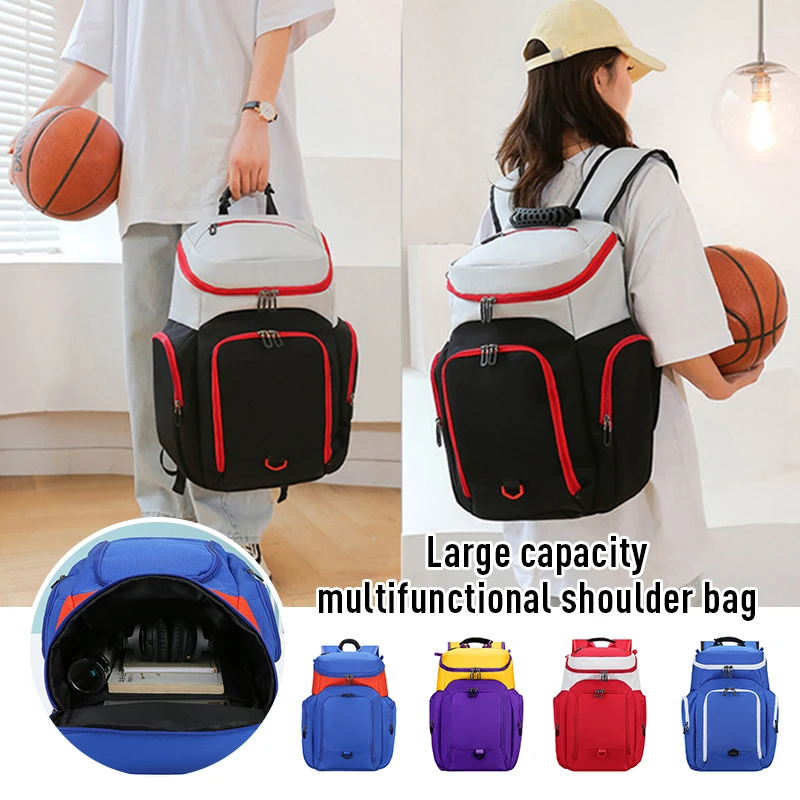 Basketball Backpack Soccer Bag with Shoes/ball Compartment Large Capacity Sports Backpack for Men Women Kid's Sports Gym Bag