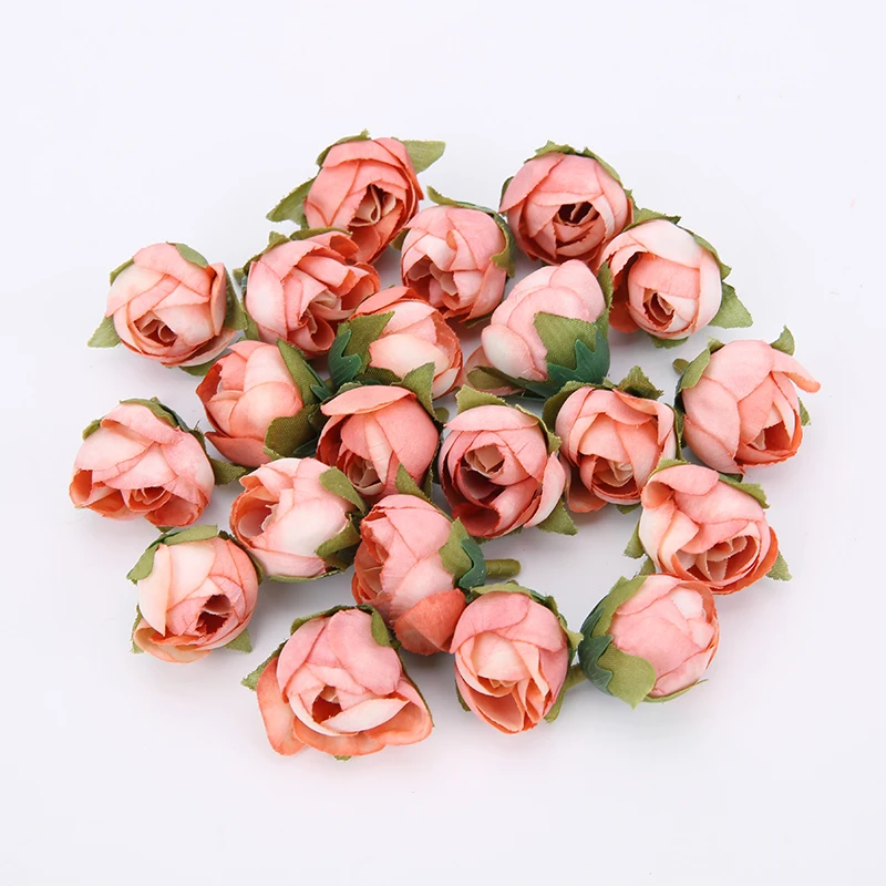 10-Piece Set of Rose Tea Buds Artificial Silk Flowers