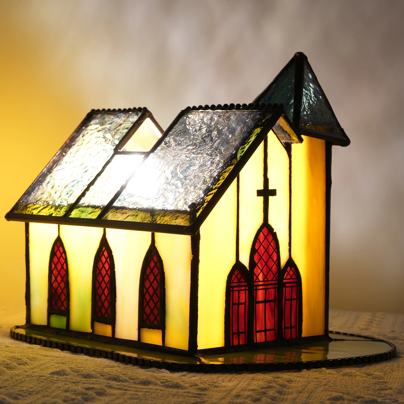 

Colorful Butterfly Stained Glass Lamp - Handmade Decorative Light for Bar, Living Room, Dining Room, Bedroom, and More!