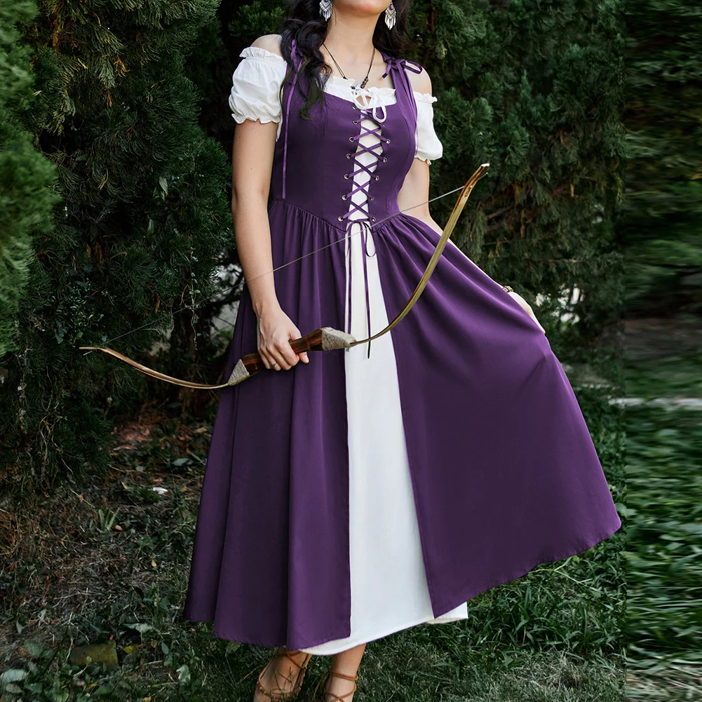 Camicetta Rinascimentale SCARLET DARKNESS – Scollo Quadrato, Maniche Corte, Elastico In Vita, 98% Cotone, Per Eventi Vintage E Cosplay