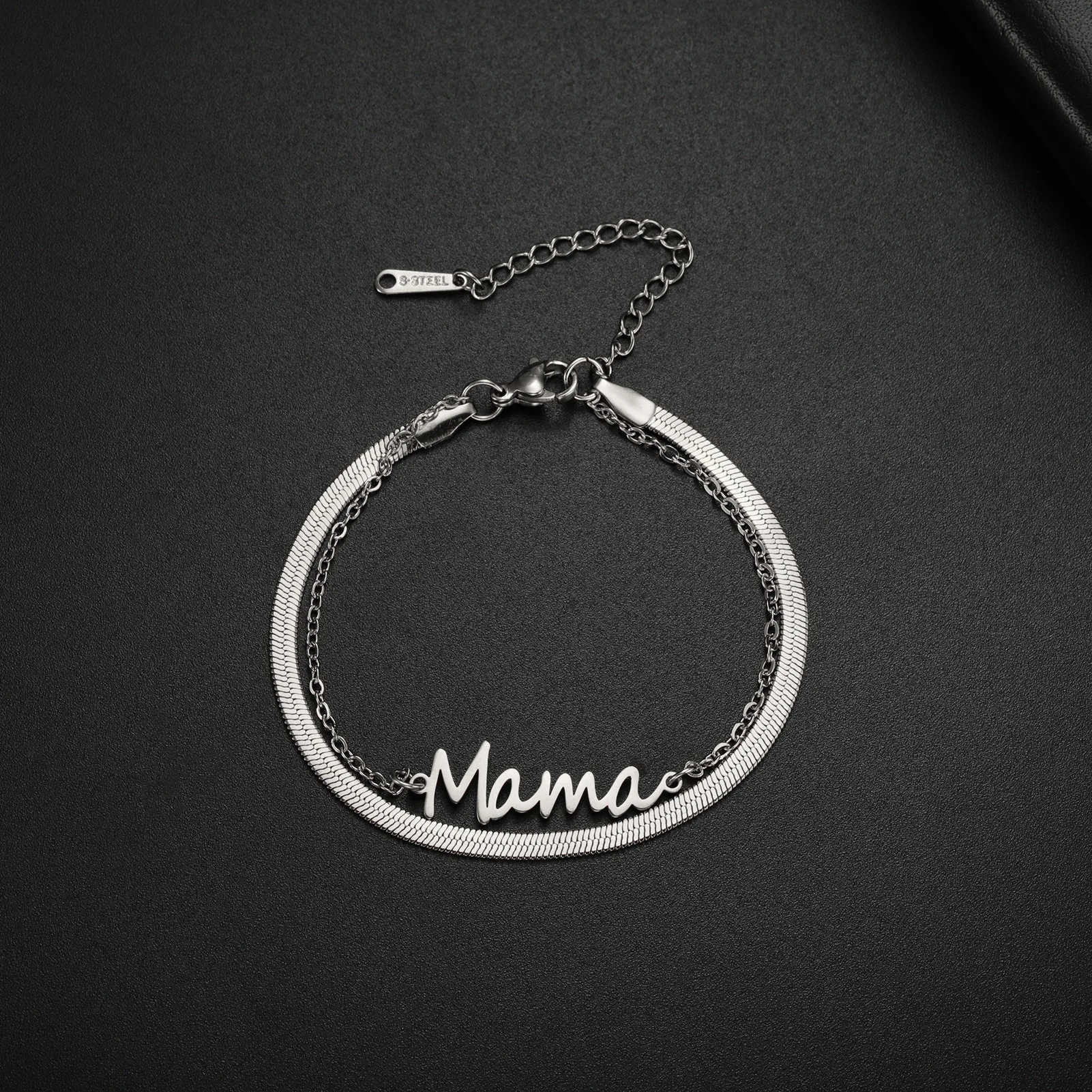 Kkjoy Mode Edelstahl Mama Armband Für Frauen Mom Typenschild Brief Charm Armband Multi-schicht Perle Kette Schmuck Geschenke – Detail 27