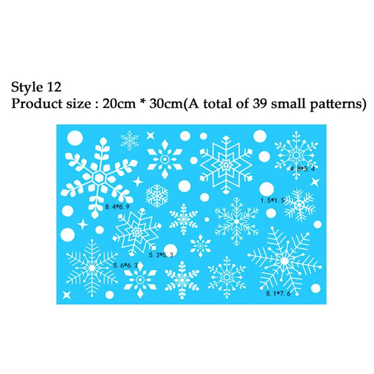 Snowflake Electrostatic Wall Stickers - Festive Window Decorations