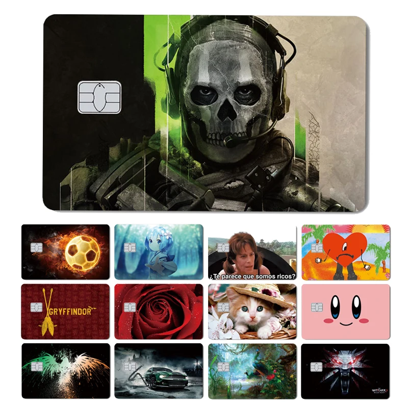 Holographic AMEX Sticker Credit Card/Debit Skin Black Card Cover (5) :  : Office Products