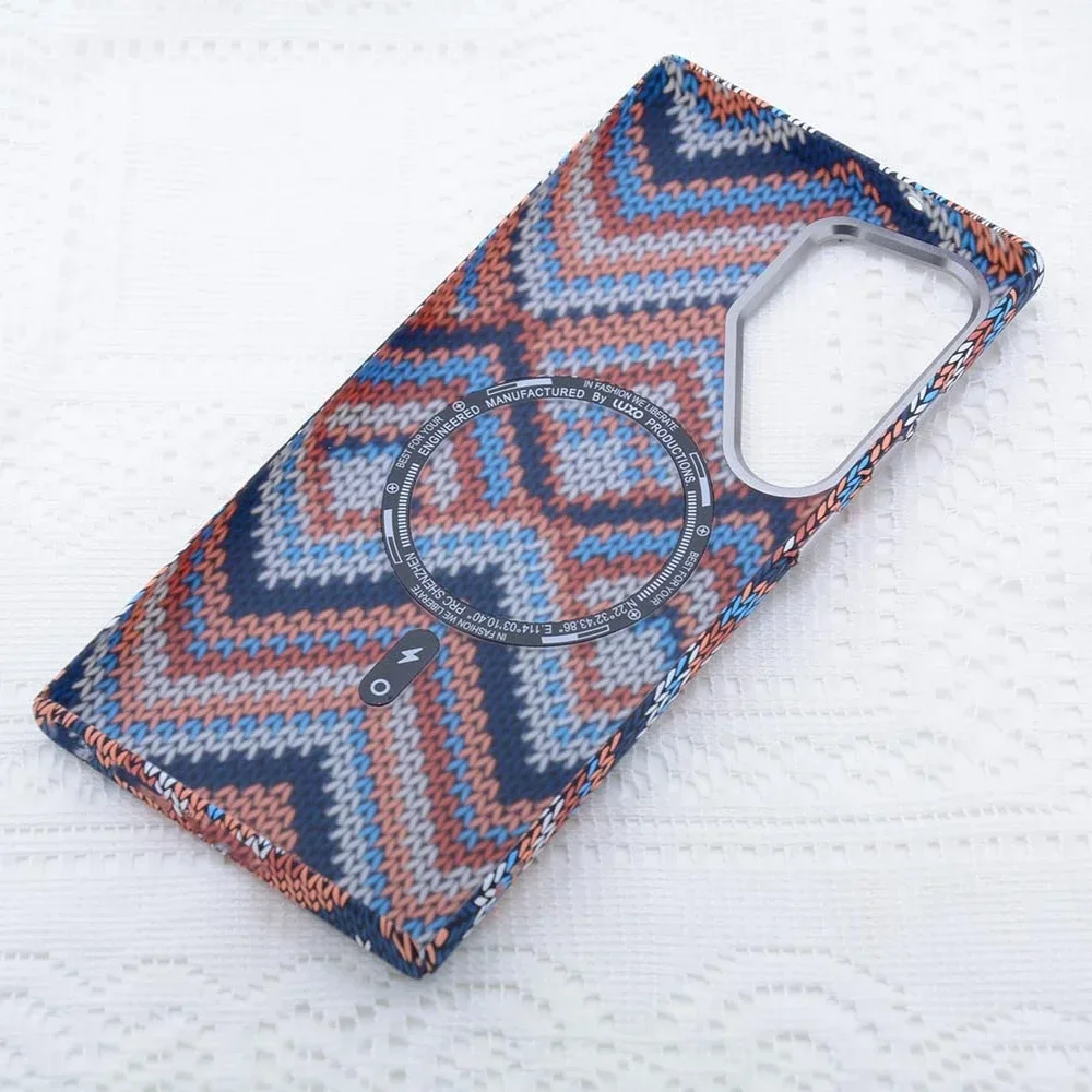 Carbon Fiber Texture Magnetic Alloy Camera Lens Case - Shockproof Protection Shell