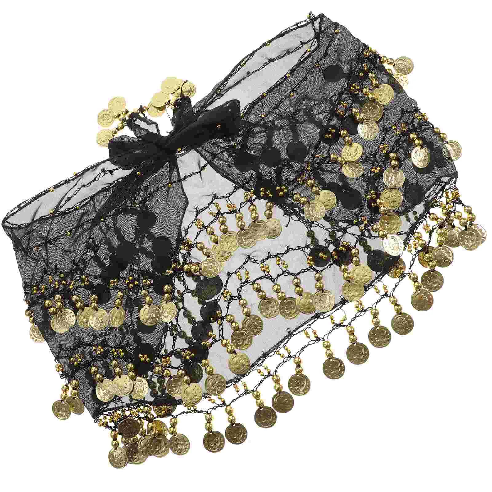 

Valiclud Para Adelgazar Barriga Para Mujer Womens Blouse Hip Scarf Gold Coins WoBlack Sequin Topns Dance Womens Blouses